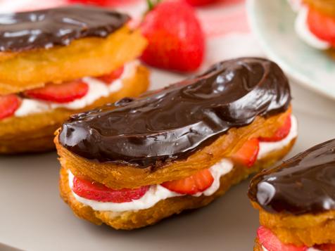 Cheater Eclairs with Strawberry Cream