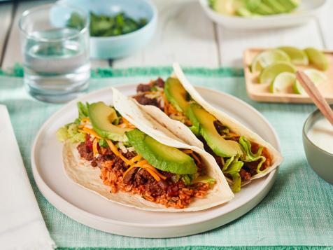 Beef Soft Tacos with Spanish Rice