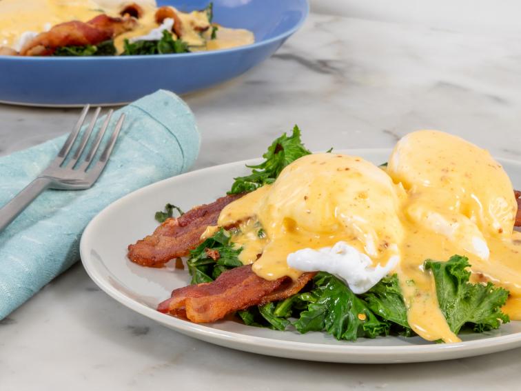 Lower Carb Kale Eggs Benedict Recipe Ree Drummond Food Network