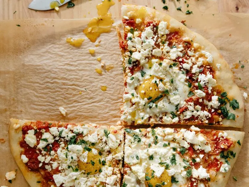 Molly Yeh's Shakshuka Pizza, as seen on Girl Meets Farm, Season 4.