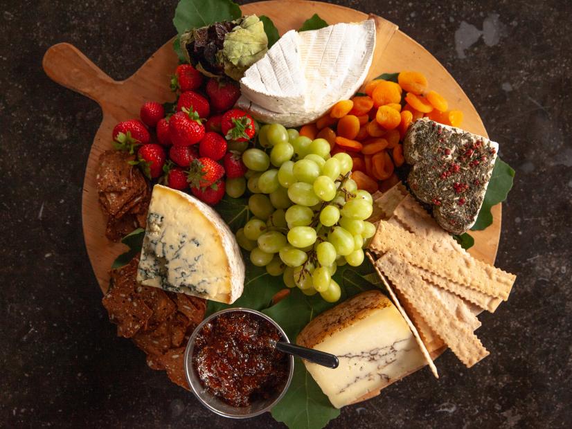 Ina Garten's Ultimate Cheese Platter, as seen on Food Network's Barefoot Contessa.