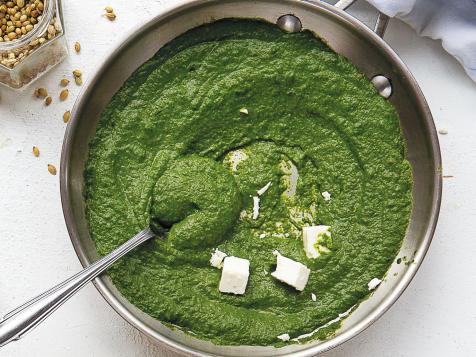 Spinach and Feta Cooked Like Saag Paneer