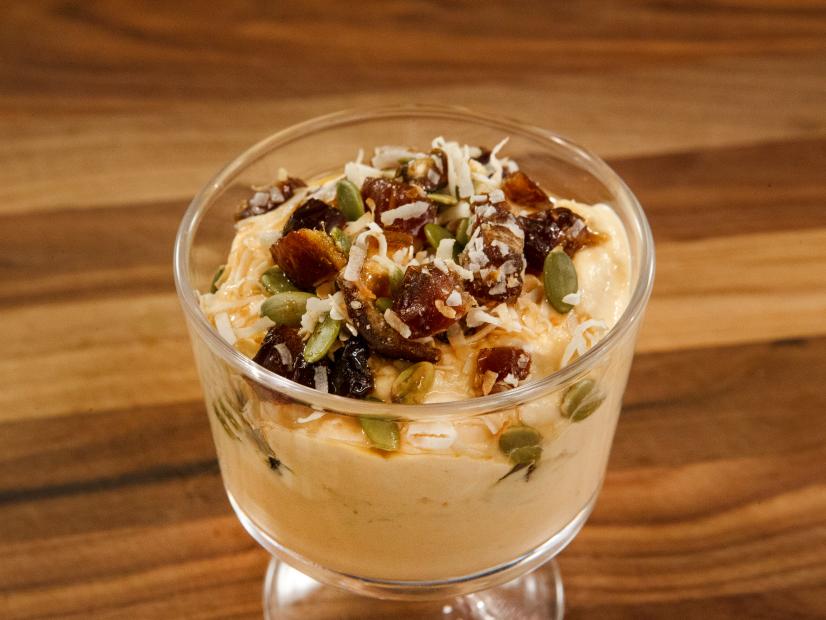 Pumpkin Yogurt with Easy Stovetop Granola, as seen on Food Network Kitchen Live.