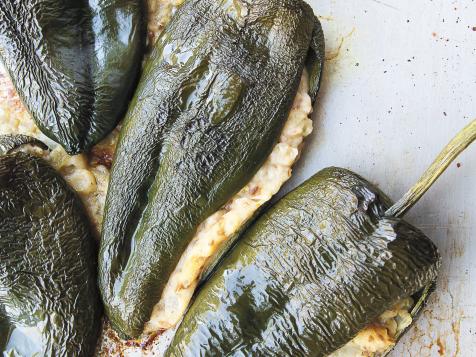 White Bean-Stuffed Poblanos