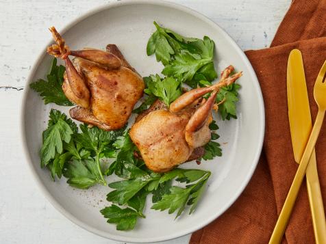 Stuffed Roast Quail with Mushrooms