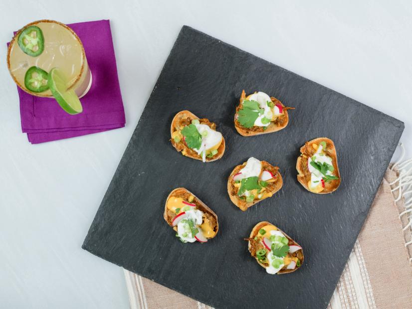 Brian Balthazar features Barbecue Pulled Pork Toasts & Smoky Mezcal Paloma with Chili-Salted Rim, as seen on Food Network Kitchen Live.