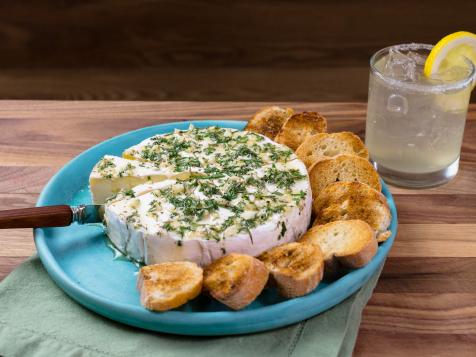 Baked Brie with Lavender Honey and Herbs
