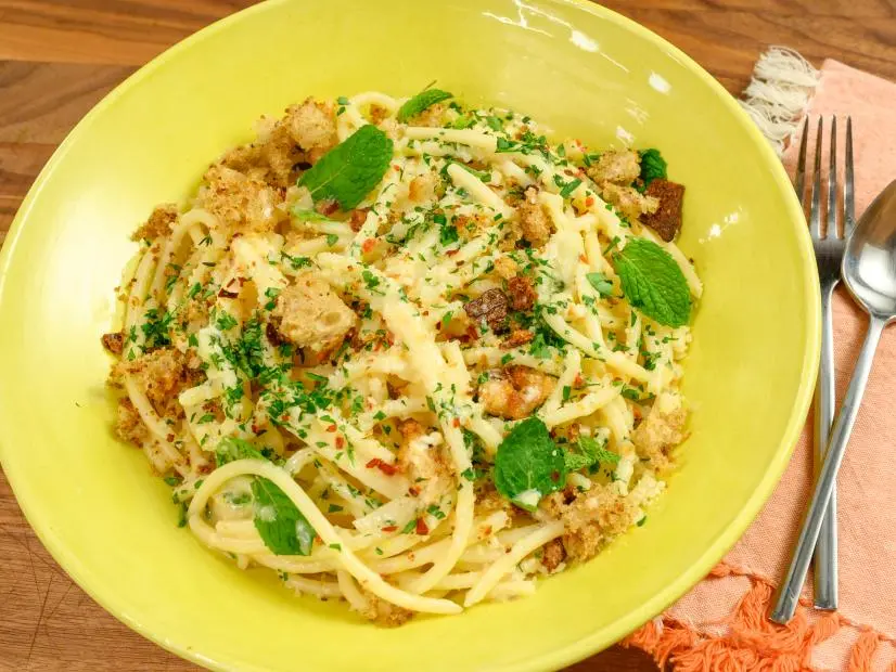 Lemony bucatini, as seen on Food Network Kitchen Live.