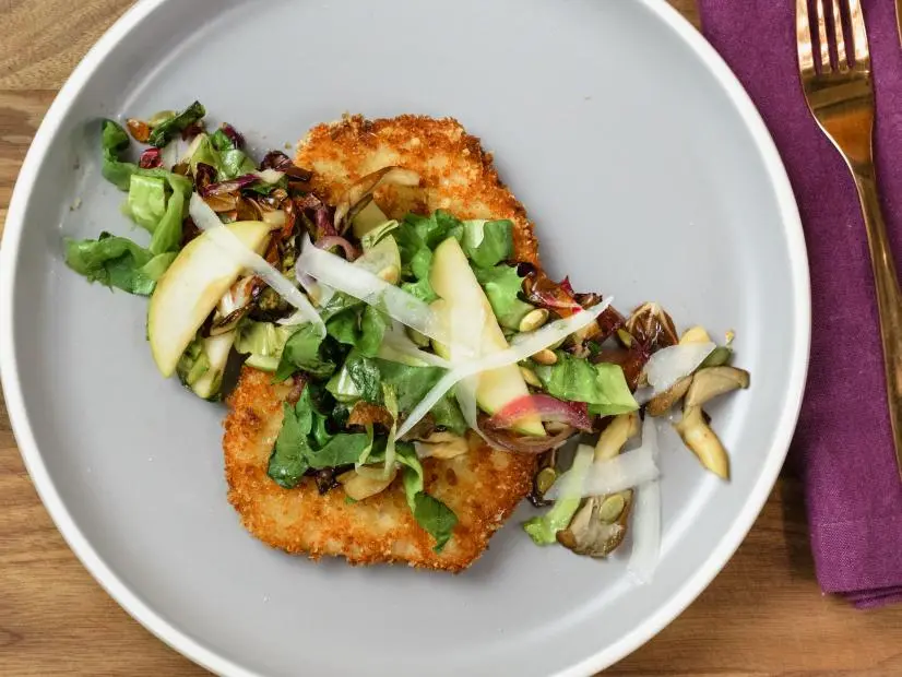 Anne Burrell features Pork Milanese with Warm Autumn Salad, as seen on Food Network Kitchen Live.
