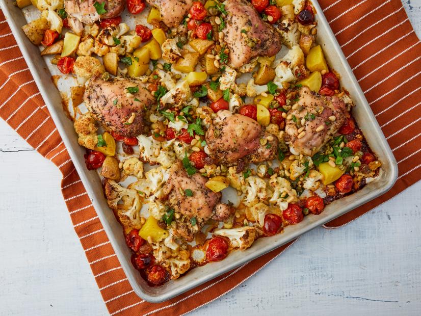 Tara Bench Chicken & Cauliflower Roast, as seen on Food Network Kitchen.