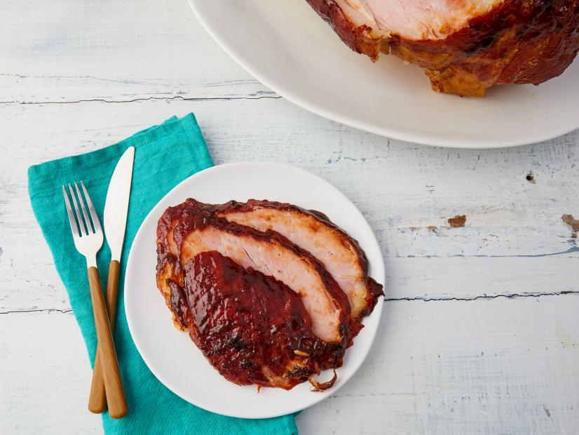 Anne Burrell Baked Ham with Maple Mustard Glaze, as seen on Food Network Kitchen.