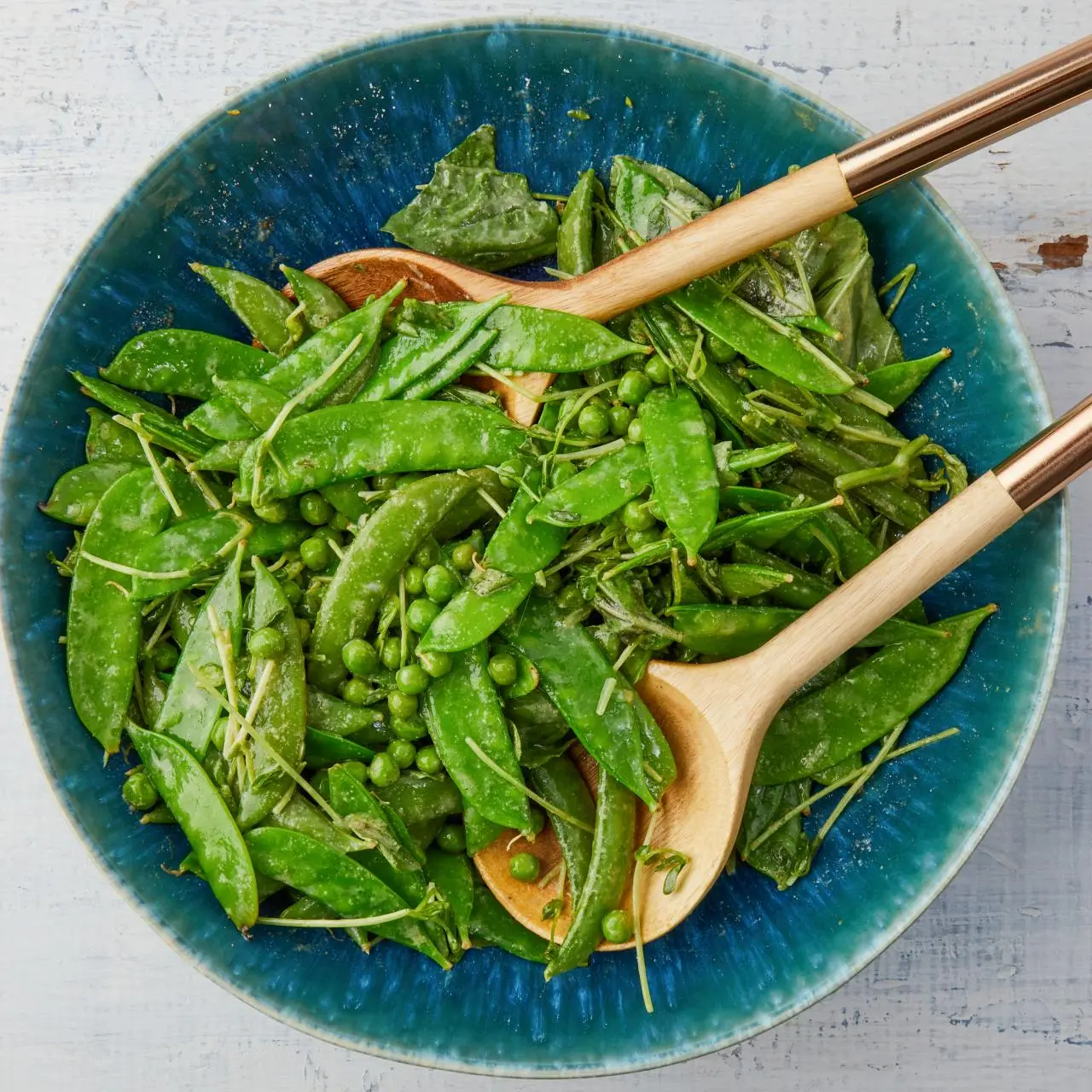 Pea Salad with Basil and Pea Shoots Pea Salad with Basil and Pea Shoots