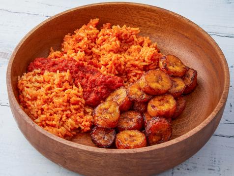 Jollof Rice with Fried Plantains