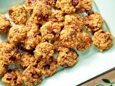 Banana Oatmeal Chocolate Chip Cookies beauty, as seen on Food Network Kitchen Live.