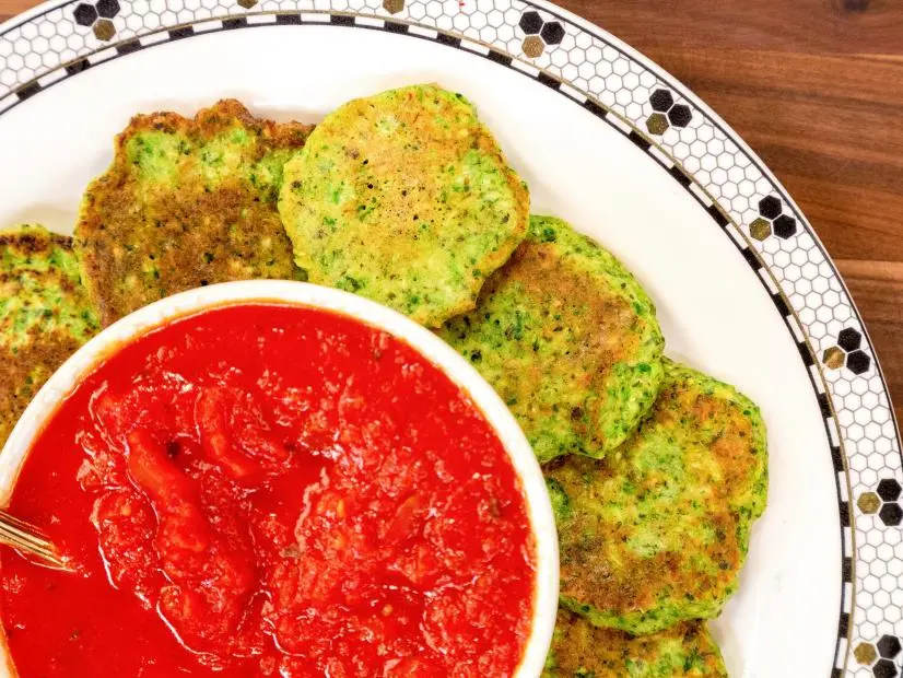 Green Veggie Pancakes beauty, as seen on Food Network Kitchen Live.