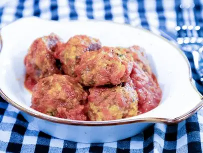 Eggplant “Meatballs” beauty, as seen on Food Network Kitchen Live.