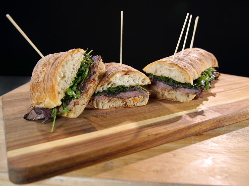 Josh Capone Game Day Steak Sandwich, as seen on Food Network Kitchen Live.