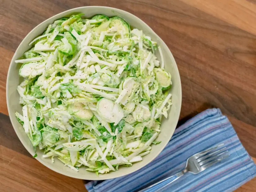 Justin Chapple features Brussels Sprout Apple and Pear Slaw, as seen on Food Network Kitchen Live.