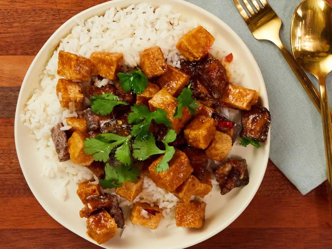 Crispy Szechuan-Style Eggplant and Tofu Recipe | Jeff Mauro | Food