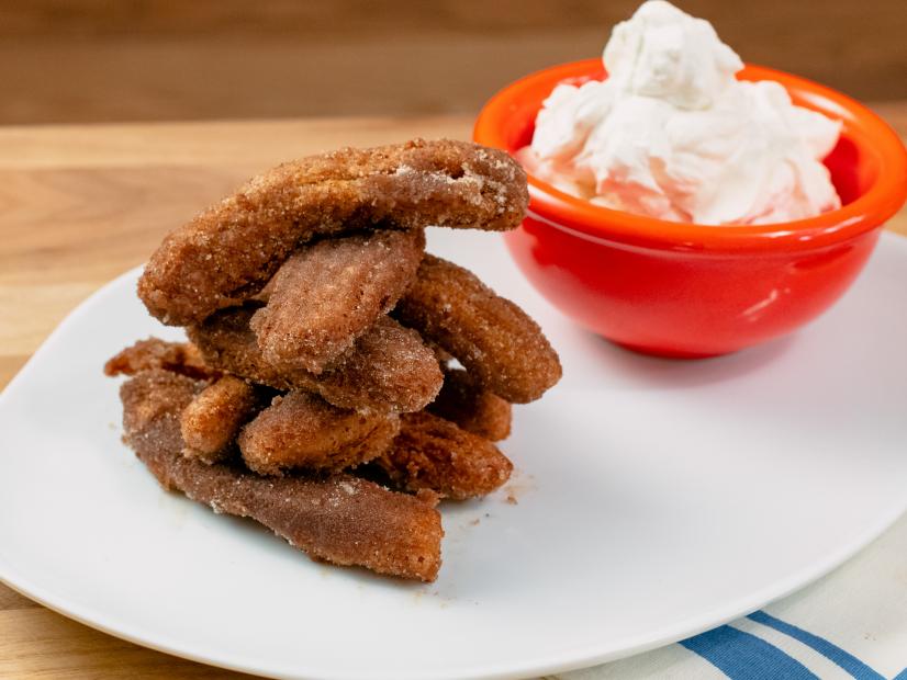 Elena Besser features Pumpkin Spice Latte Churros with Tangy Whipped Cream, as seen on Food Network Kitchen Live.