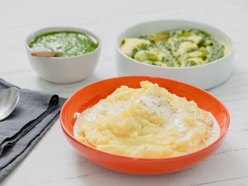 Bobby Flay features Bobby's Favorite Mashed Potatoes, as seen on Food Network Kitchen Live.