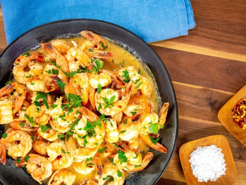 Garlicky Lemony Shrimp Scampi beauty, as seen on Food Network Kitchen Live.