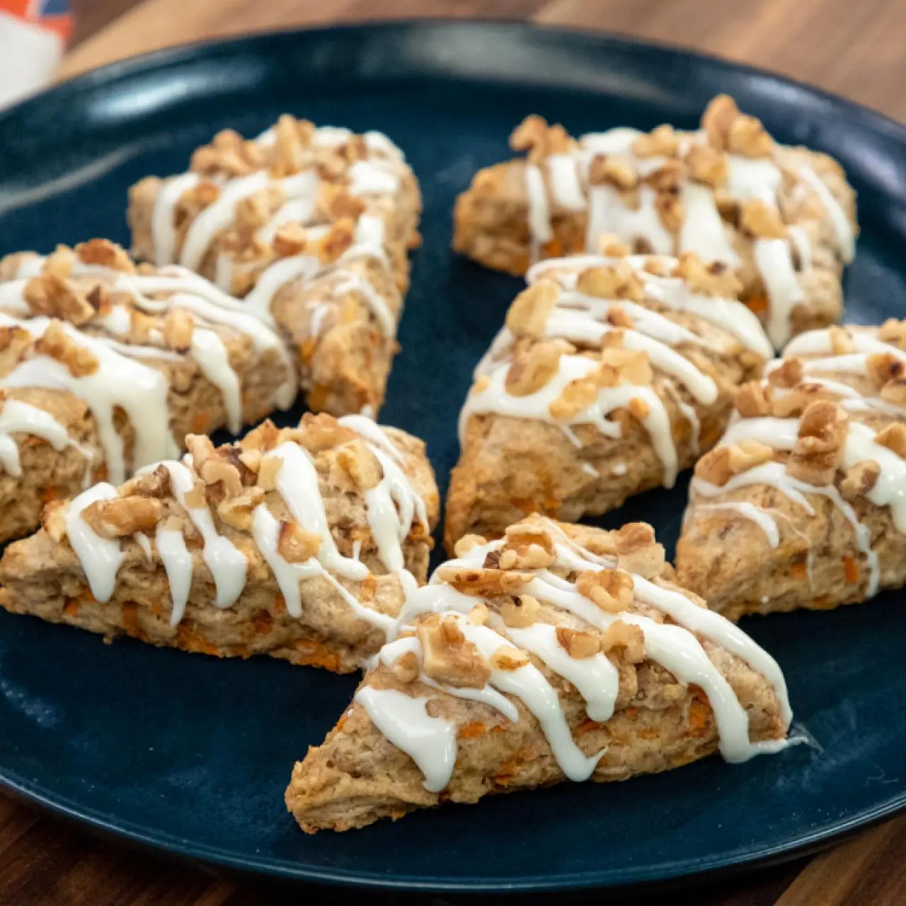 Carrot Cake Scones with Cream Cheese Glaze-image
