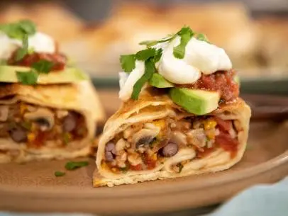 Vegetarian Chimichangas beauty, as seen on Food Network Kitchen Live.