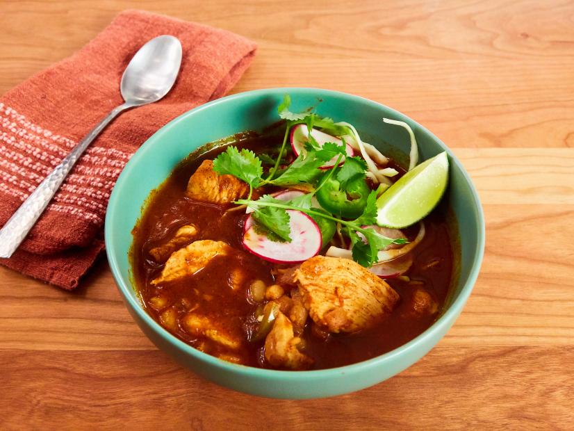 Chicken and Chorizo Pozole, as seen on Food Network Kitchen Live.