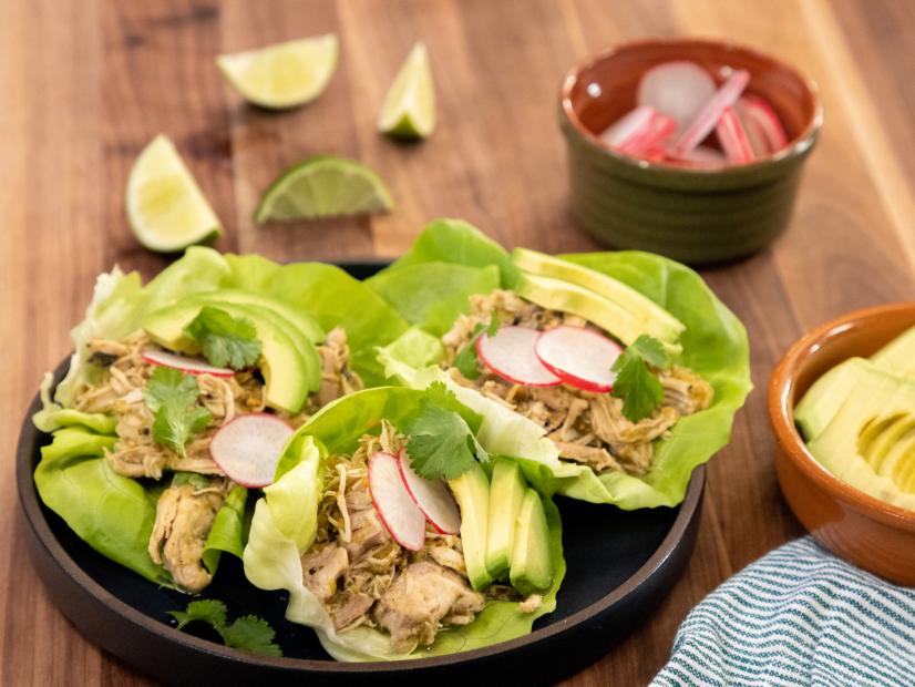 Instant Pot Chicken Tacos beauty, as seen on Food Network Kitchen Live.