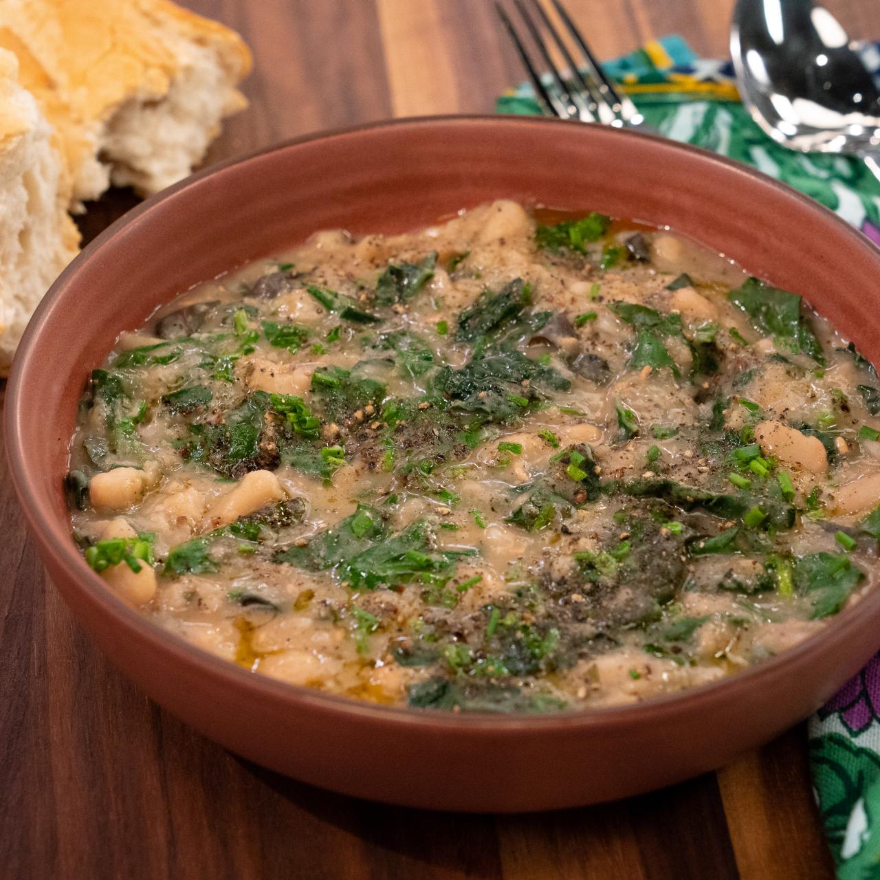 Instant Pot Creamy Beans and Greens