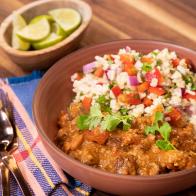 Chipotle and Pale Ale Chili with Mexican Brown Rice Tabbouleh beauty, as seen on Food Network Kitchen Live.
