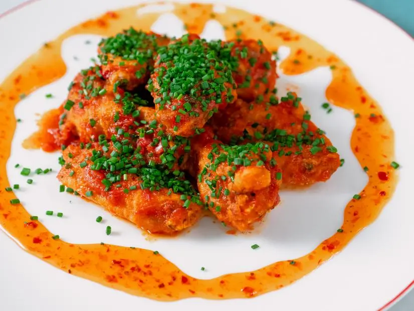 Elena Besser features Hot Honey and Harissa Chicken Wings, as seen on Food Network Kitchen Live.