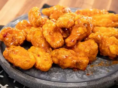Fried Sweet-and-Spicy Chicken Wings beauty, as seen on Food Network Kitchen Live.