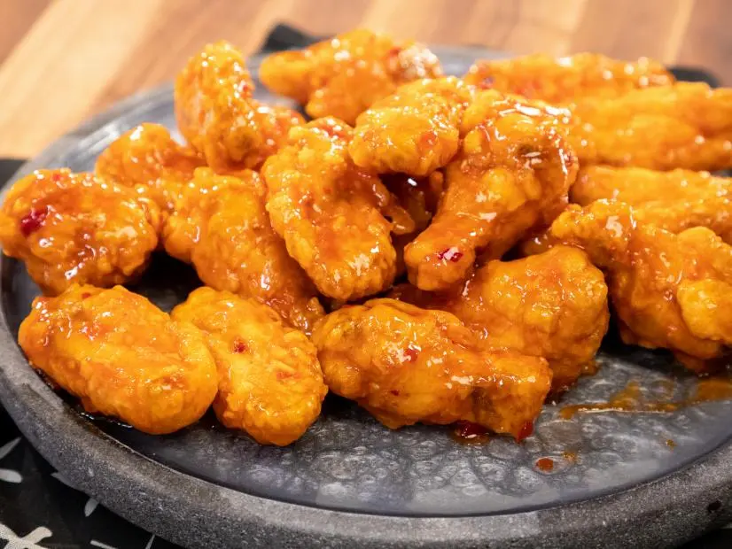 Fried Sweet-and-Spicy Chicken Wings beauty, as seen on Food Network Kitchen Live.