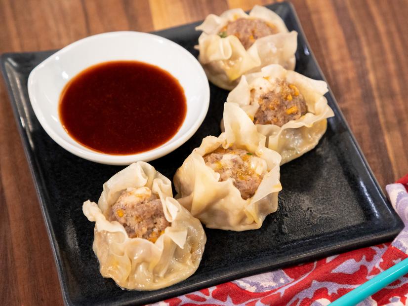 Sirloin Cheddar and Shrimp Shumai beauty, as seen on Food Network Kitchen Live.