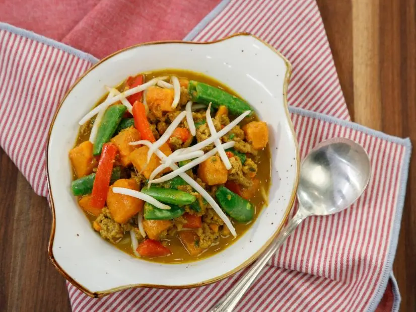 Whole 30 Creamy Turkey & Veggie Stew beauty, as seen on Food Network Kitchen Live.