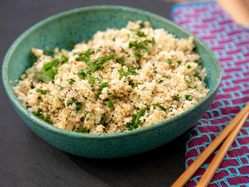 Garlic and Herb Cauliflower Rice beauty, as seen on Food Network Kitchen Live.