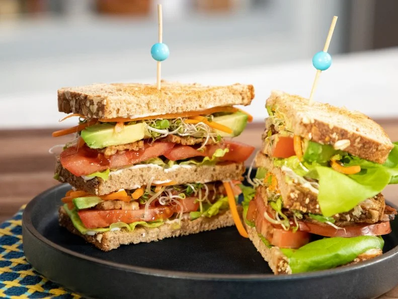 Tempeh Lettuce Tomato Sandwich beauty, as seen on Food Network Kitchen Live.