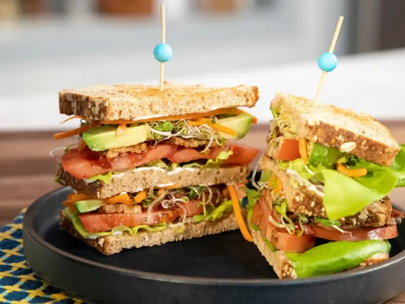 Tempeh Lettuce Tomato Sandwich beauty, as seen on Food Network Kitchen Live.