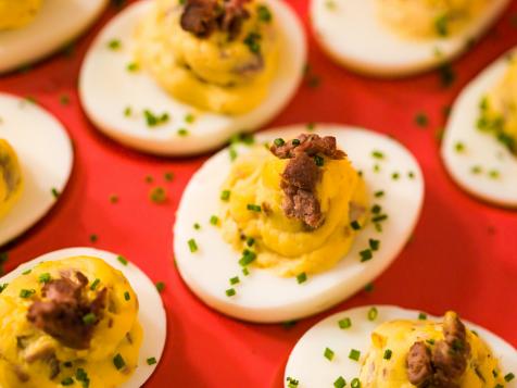 Steak and Crab Deviled Eggs