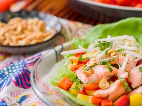 Thai Salmon Lettuce Cups