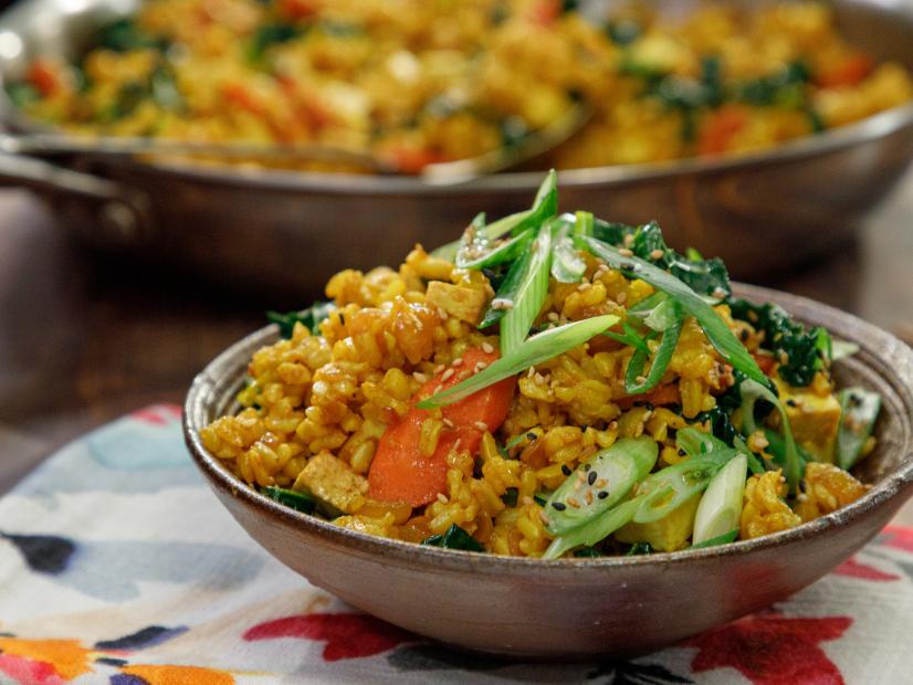 Turmeric Kale Fried Rice beauty, as seen on Food Network Kitchen Live.