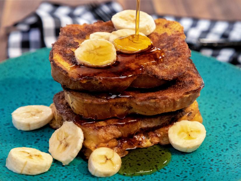 Banana and Chocolate Hazelnut Spread Stuffed French Toast beauty, as seen on Food Network Kitchen Live.