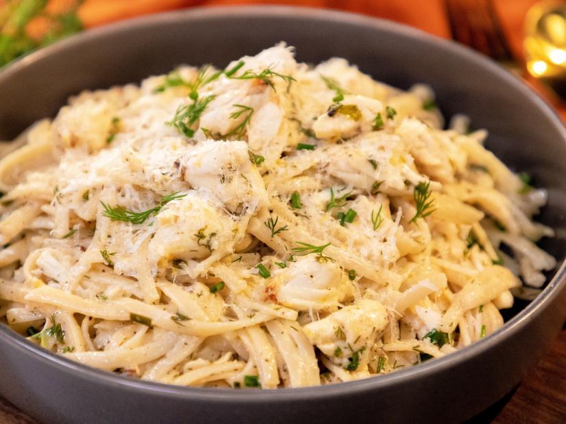 Gluten-Free Lemon and Crab Pasta beauty, as seen on Food Network Kitchen Live.