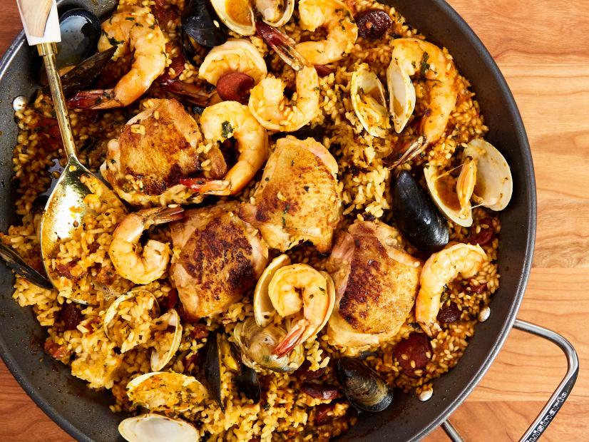 Paella, as seen on Food Network Kitchen Live.