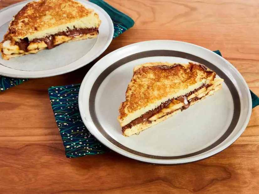 Chocolate-Hazelnut French Toast Sandwich, as seen on Food Network Kitchen Live.