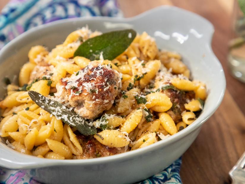 Cavatelli w/ Fennel Sausage, Brown Butter & Crispy Sage beauty, as seen on Food Network Kitchen Live.