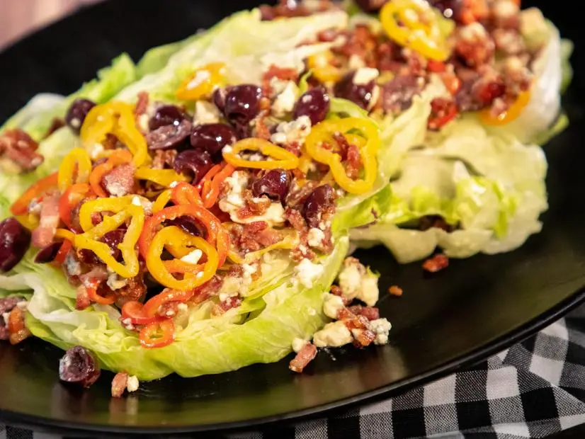 Not-Classic Wedge Pickled Pepper, Olive Oil Relish & Blue Cheese beauty, as seen on Food Network Kitchen Live.