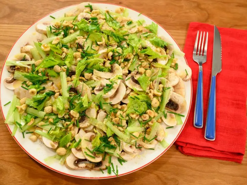 Mushroom Carpaccio, as seen on Food Network Kitchen Live.